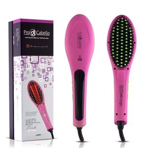 Pro Cabello Hair Straightening Detangling Brush ceramic Tourmaline Coat. NIB
